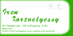 iren kortvelyessy business card